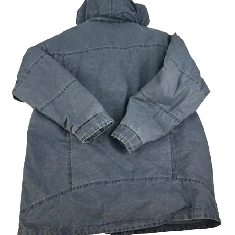 The Territory Ahead Field Barn Jacket Coat‎ Hooded Pigment Dyed Blue L